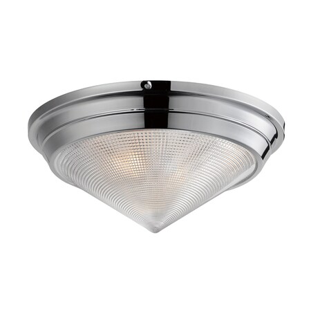 Maxim Lighting Hargreaves 3-Light Flush Mount, Polished Nickel 10399PRPN